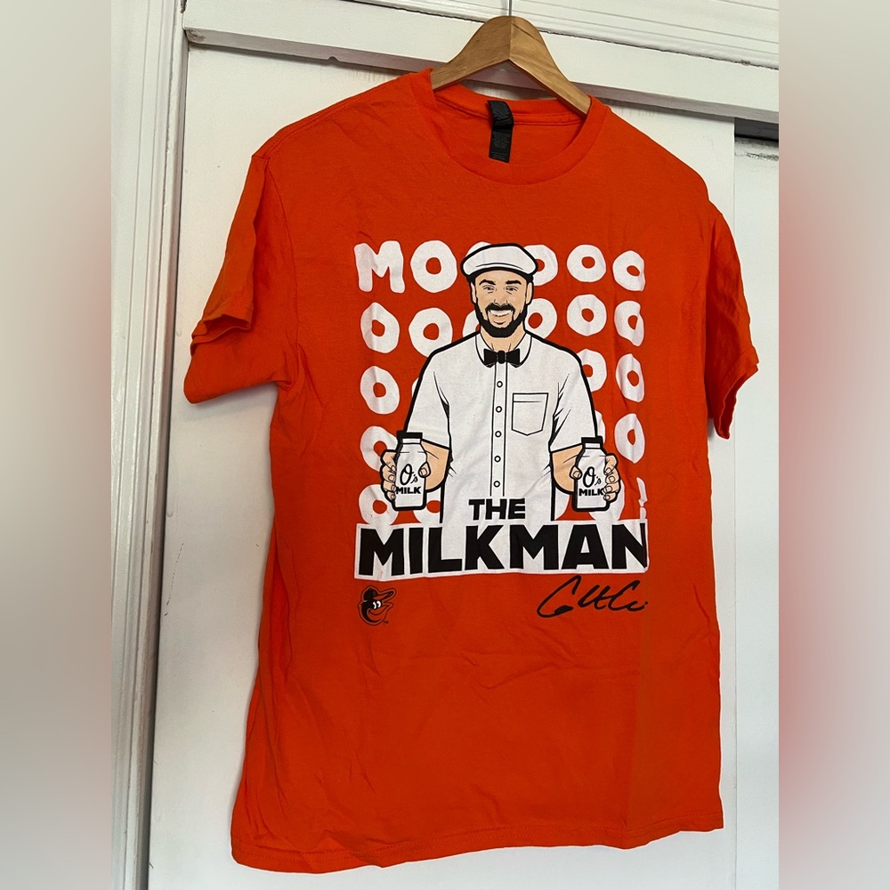 Gildan Orange Milkman Graphic Tee